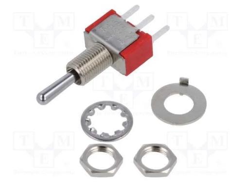Interruptor: de alavanca, Pos: 3, SP3T, ON-OFF-ON.