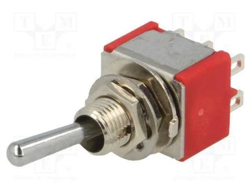 Interruptor: de alavanca, Pos: 2, DPDT, ON-(ON), .