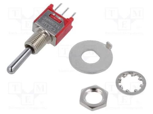 Interruptor: de alavanca, Pos: 3, SP3T, ON-OFF-ON.