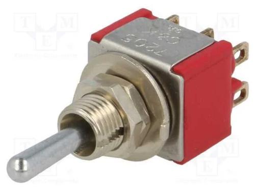Interruptor: de alavanca, Pos: 3, DP3T, (ON)-OFF-.