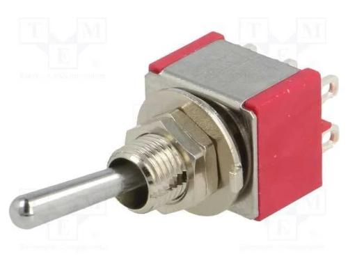 Interruptor: de alavanca, Pos: 2, DPDT, ON-ON, 5A.