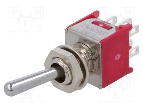 Interruptor: de alavanca, Pos: 2, DPDT, ON-ON, 3A.