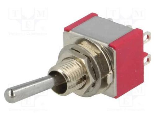 Interruptor: de alavanca, Pos: 2, DPDT, ON-(ON), .