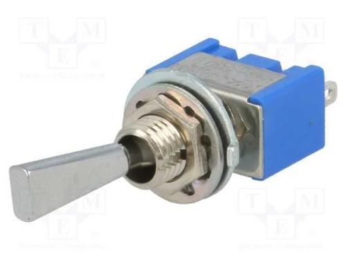 Interruptor: de alavanca, Pos: 2, SPDT, ON-(ON), .