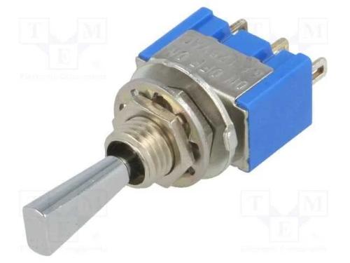 Interruptor: de alavanca, Pos: 3, SP3T, ON-OFF-ON.