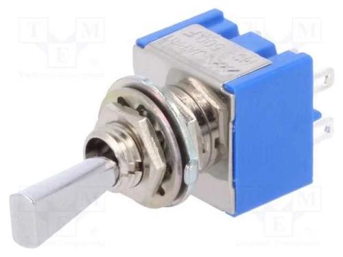 Interruptor: de alavanca, Pos: 2, DPDT, ON-ON, 6A.