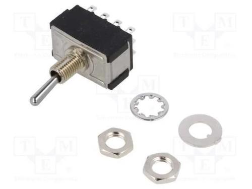 Interruptor: de alavanca, Pos: 2, 4PDT, ON-ON, 6A.