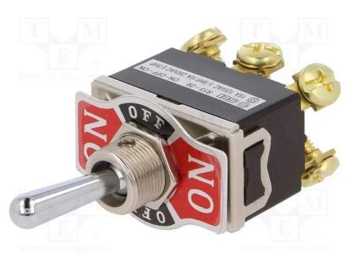 Interruptor: de alavanca, Pos: 3, DP3T, ON-OFF-ON.