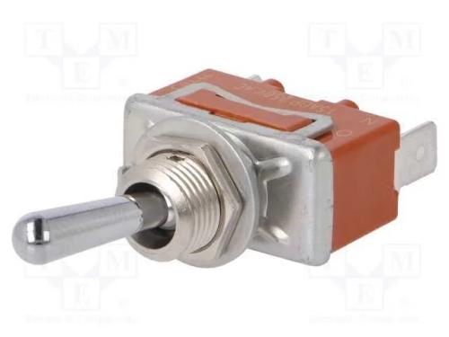 Interruptor: de alavanca, Pos: 2, SPST, ON-OFF, 1.