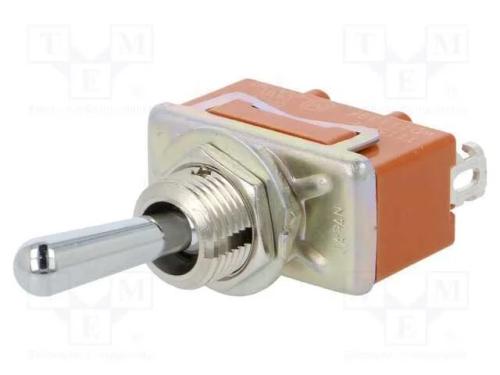 Interruptor: de alavanca, Pos: 2, SPST, ON-OFF, 1.
