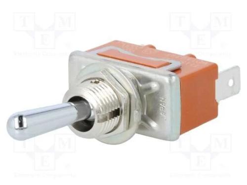 Interruptor: de alavanca, Pos: 2, SPDT, ON-(ON), .