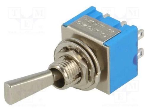 Interruptor: de alavanca, Pos: 2, DPDT, ON-ON, 3A.