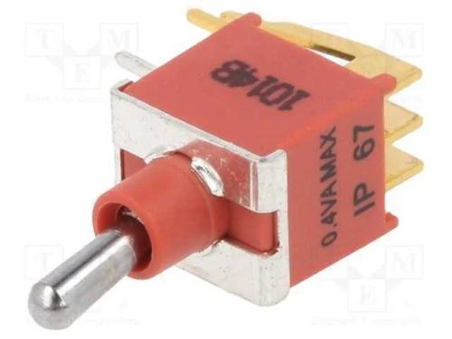 Interruptor: de alavanca, Pos: 2, DPDT, ON-(ON), .