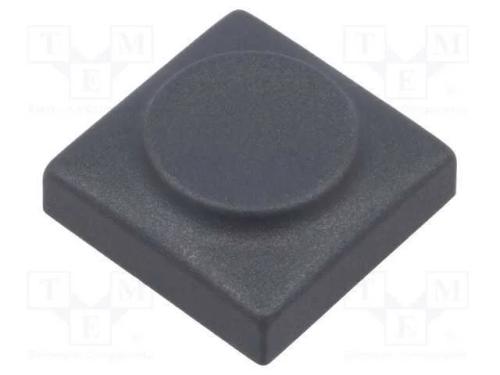 Tecla, Retangular, Cinzenta, Poliamida, 18,3x18,3mm