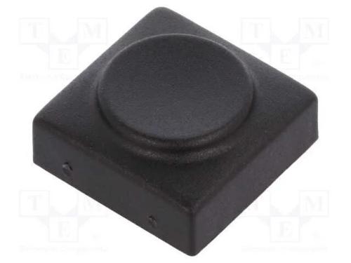 Tecla, Retangular, Preta, Poliamida, 15,5x15,5mm