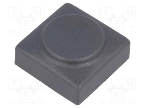 Tecla, Retangular, Cinzenta, Poliamida, 15,5x15,5mm