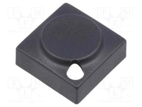 Tecla, Retangular, Preta, Poliamida, 15,5x15,5mm