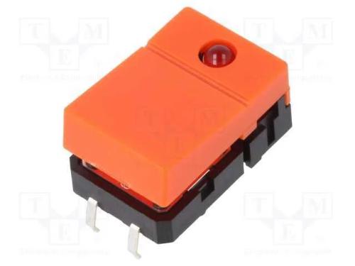 Interruptor: de Teclado, Pos: 2, Spst-No, 0,05a/24vdc, Laranja, Led