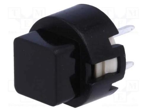 Interruptor: de Teclado, Pos: 2, Spst-No, 0,01a/32vdc, Preto, Tht
