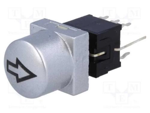 Interruptor: de Teclado, Seta, Pos: 2, Dpdt, 0,1a/30vdc, Prateado