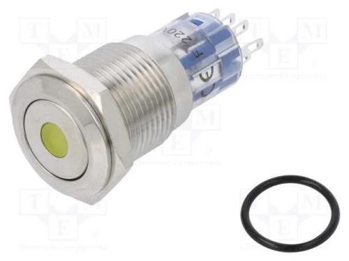 Interruptor: Antivandalismo, Dpdt, 3a/250vac, Ip67, On-(On)