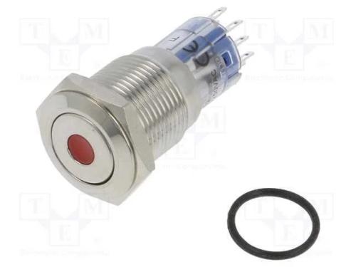 Interruptor: Antivandalismo, Dpdt, 3a/250vac, Ip67, On-(On), 12vdc