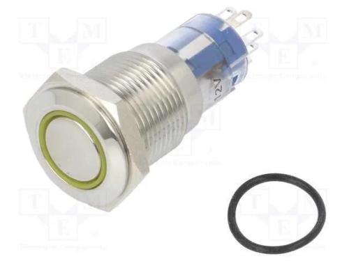 Interruptor: Antivandalismo, Dpdt, 3a/250vac, Ip67, On-(On), 12vdc