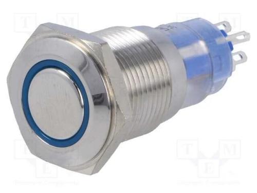 Interruptor: Antivandalismo, Pos: 2, Dpst, 3a/250vac, Off-On, Azul