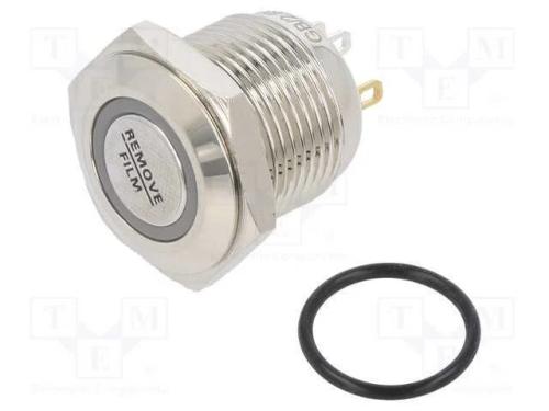 Interruptor: Antivandalismo, Pos: 2, Spst-No, 2a/48vdc, Ip65, 16mm