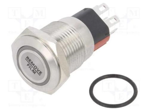 Interruptor: Antivandalismo, Pos: 2, Spdt, 2a/36vdc, Ip65, On-(On)