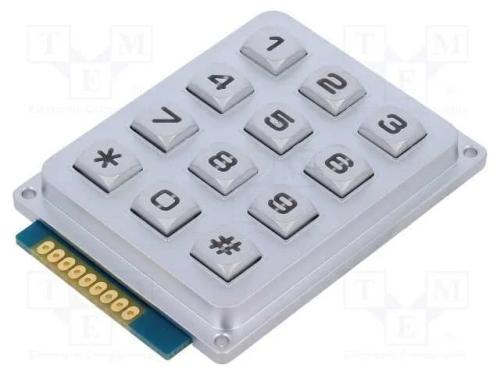 Teclado: metal, Quant.de bot: 12, LED, metal, 200.