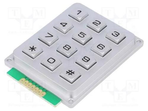 Teclado: metal, Quant.de bot: 12, não disp, metal.