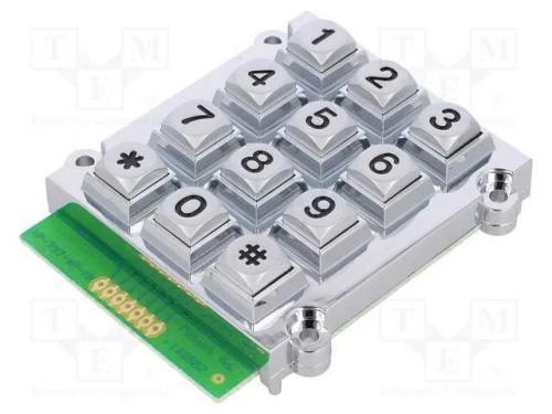 Teclado: metal, Quant.de bot: 12, não disp, metal.