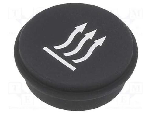 Tecla, redonda, 21mm, preto, 09