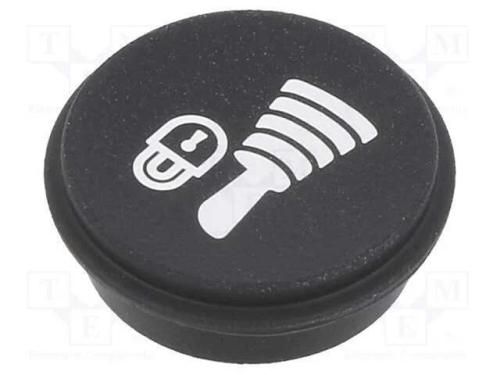 Tecla, redonda, 21mm, preto, 09