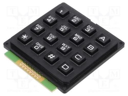 Teclado: plástico, Quant.de bot: 16, não disp, pl.