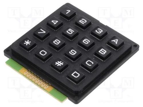 Teclado: plástico, Quant.de bot: 16, não disp, pl.