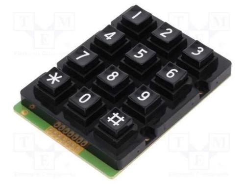 Teclado: plástico, Quant.de bot: 12, não disp, pl.