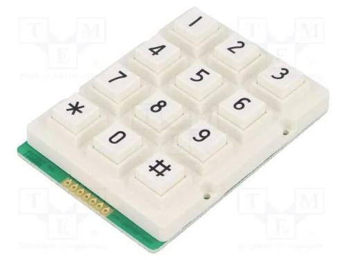 Teclado: plástico, Quant.de bot: 12, não disp, pl.