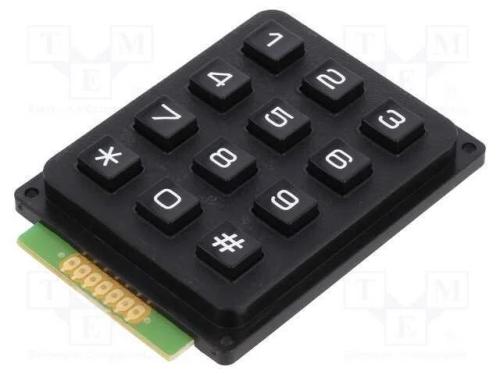 Teclado: plástico, Quant.de bot: 12, não disp, pl.