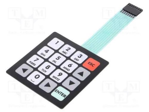 Teclado: de membrana, Quant.de bot: 16, W: 80mm, .