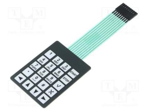 Teclado: de membrana, Quant.de bot: 20, W: 54mm, .