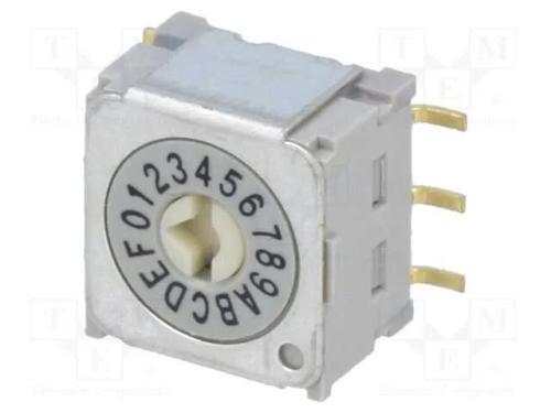 Emissor de Código, Hex/Bcd, Pos: 16, Vertical, Rcontacto Max: 30mo