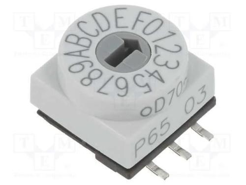 Emissor de Código, Hex/Bcd, Pos: 16, Smd, Rcontacto Max: 80mo, P65