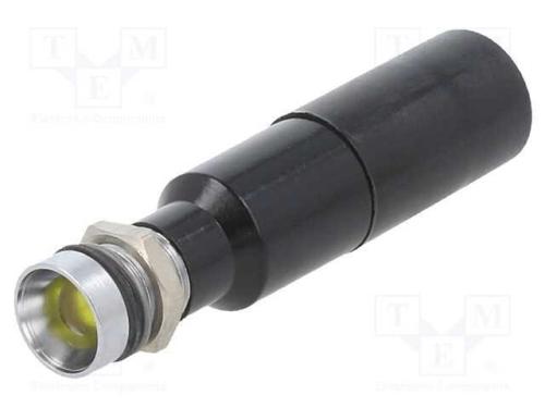Luz indicadora: LED, côncavo, amarela, 230VAC, 8mm