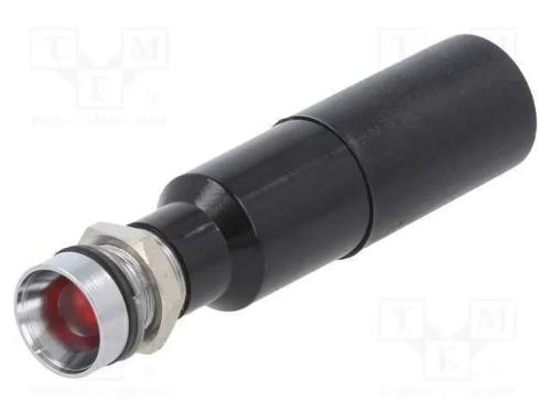 Luz indicadora: LED, côncavo, vermelho, 230VAC, 8.