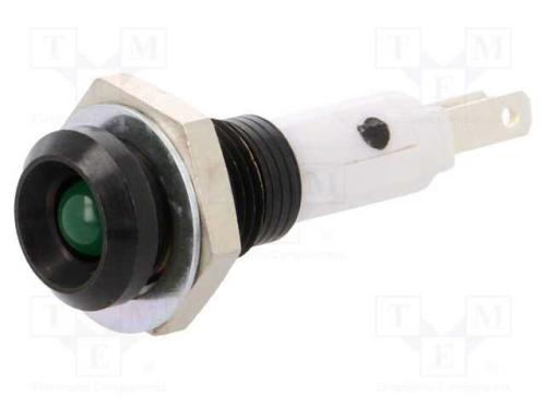 Luz Indicadora: Led, Côncavo, Verde, 9mm, para Im.
