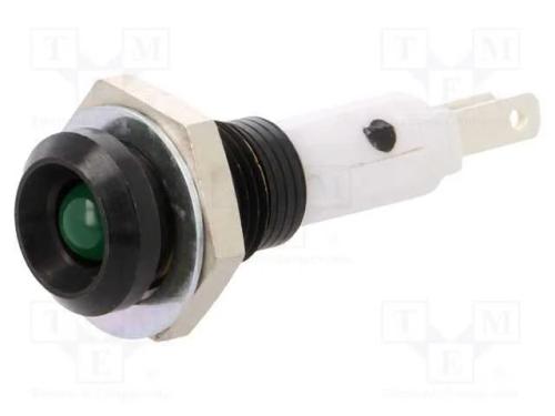 Luz Indicadora: Led, Côncavo, Verde, 9mm, para Im.