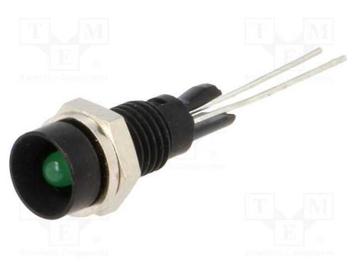 Luz Indicadora: Led, Côncavo, Verde, 6mm, para Im.