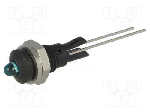 Luz Indicadora: Led, Convexa, Azul, 6mm, para Imp.